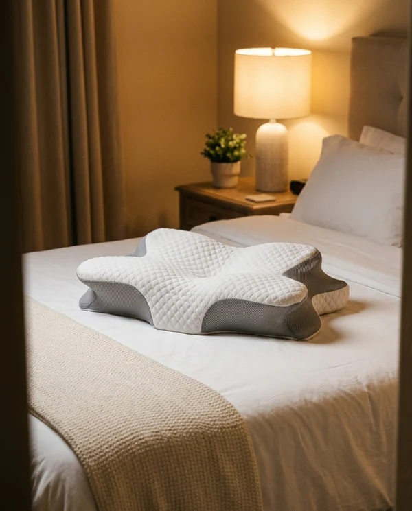 Nucca pillow on bed