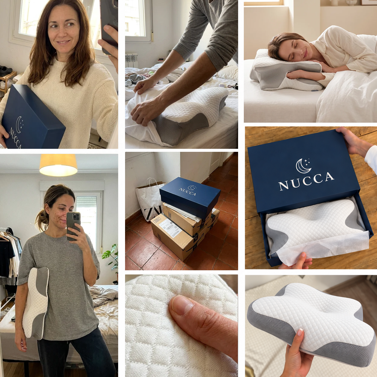 Nucca customers using the cervical pillow